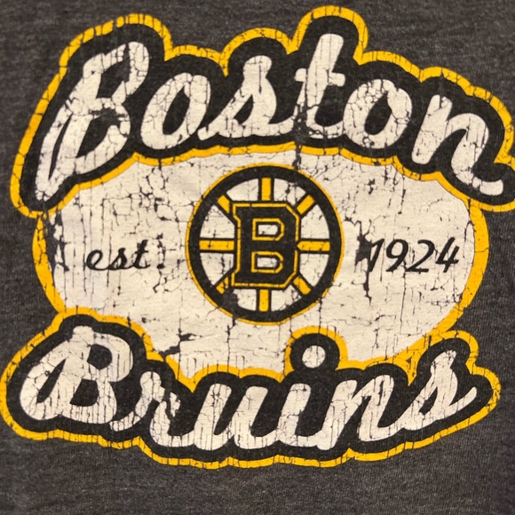 Boston Bruins Vintage Grey T-Shirt - Picture 2 of 2